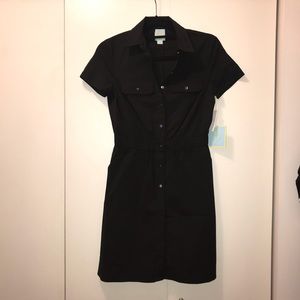 WITH TAGS! Black Button Down Shirt Dress.